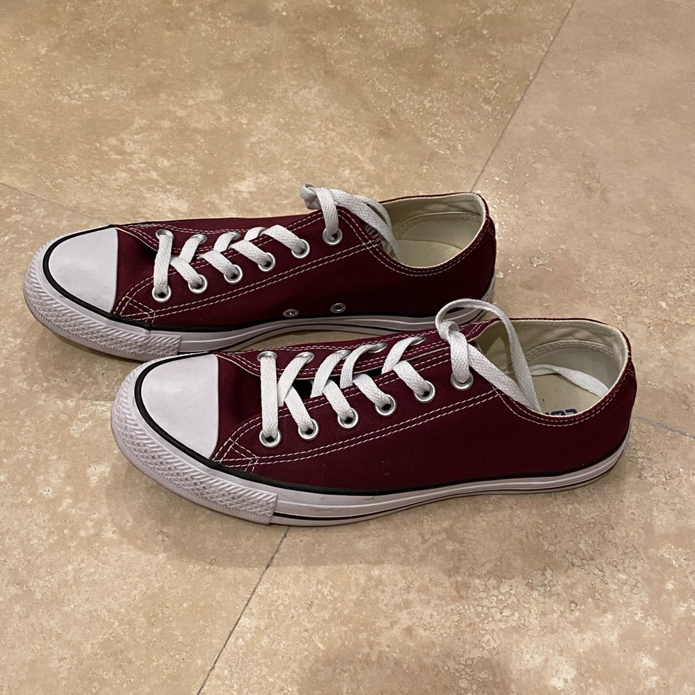 Maroon Converse All Stars women’s 9 men’s 7